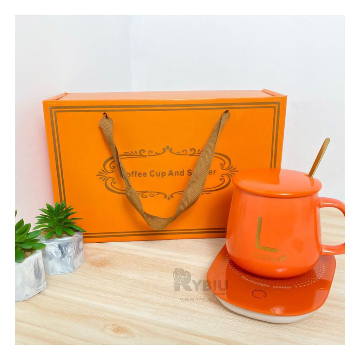 Set Multifuncional de Color Naranja Y+Papel de Regalo