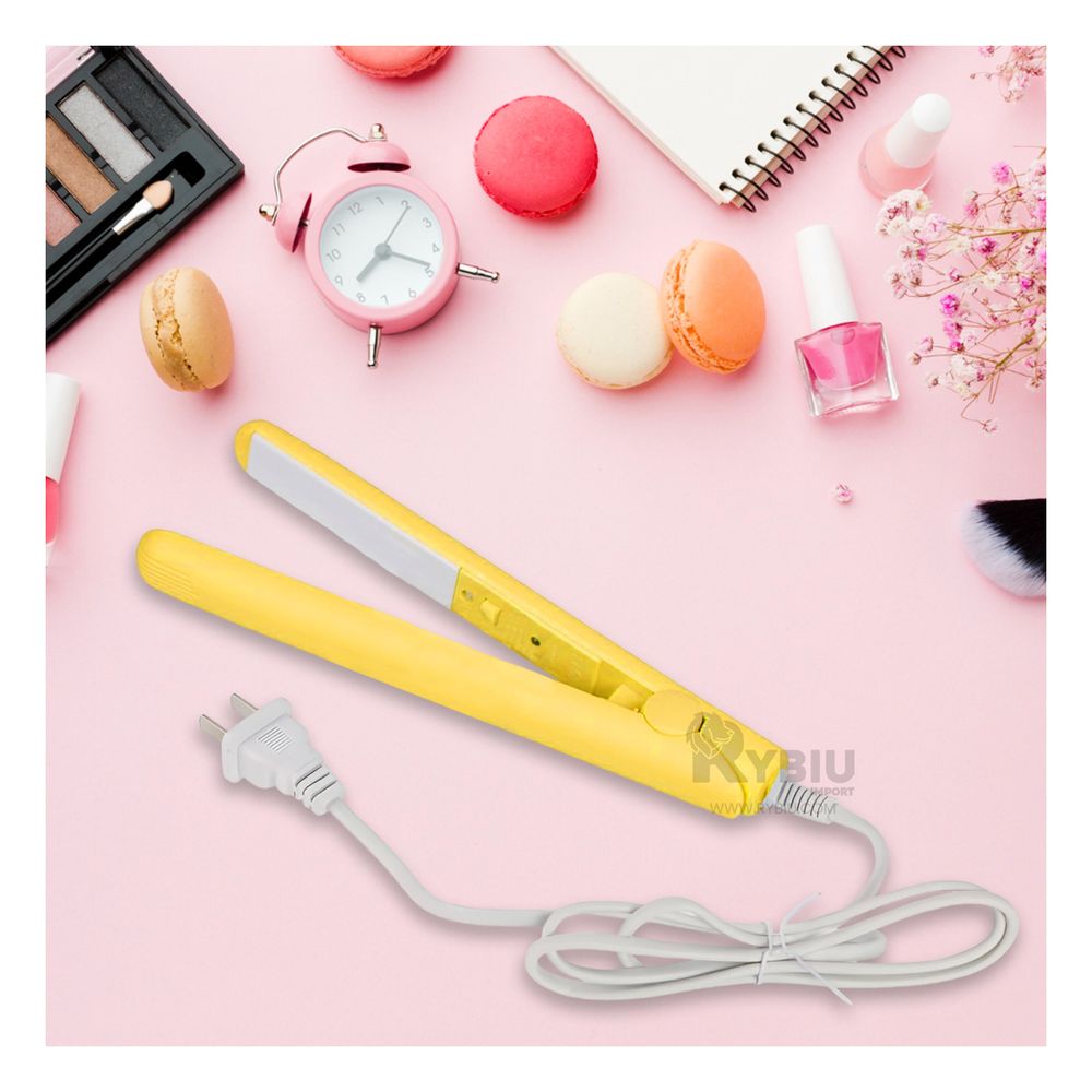 Mini Plancha Portatil de Cabello Amarillo Y+Papel de Regalo Mini Plancha Portatil de Cabello Amarillo Y+Papel de Regalo