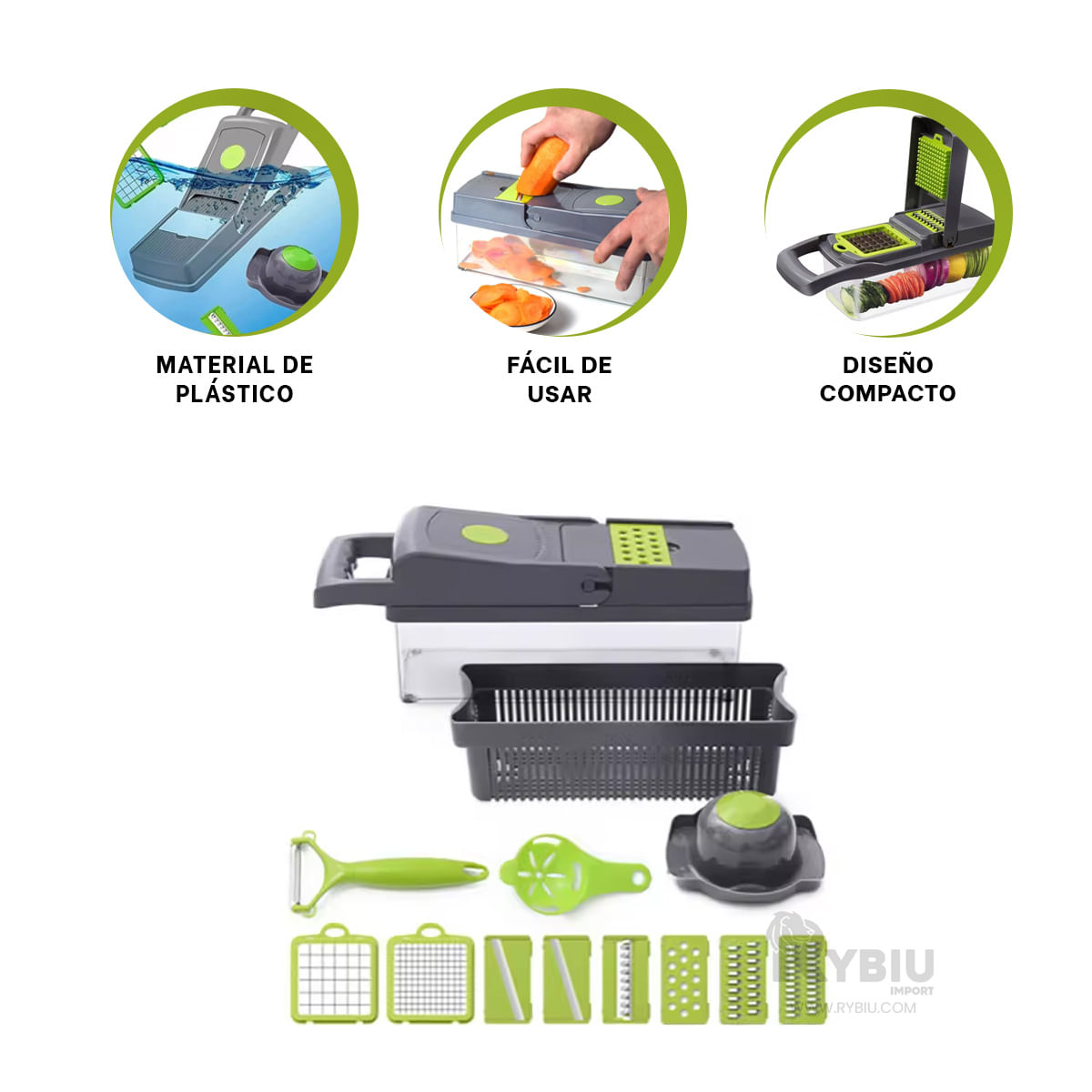 Pelador Super Eficiente en Tono Gris Y+Stickers