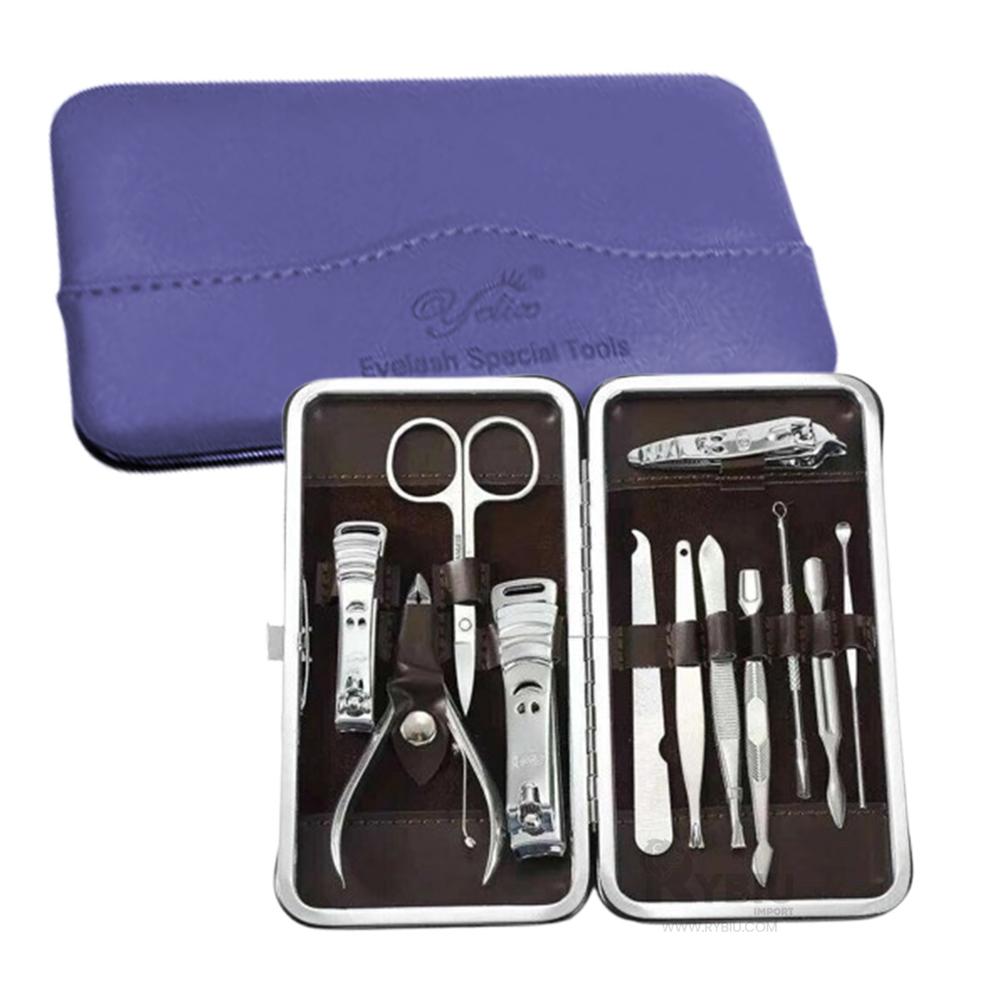 Set de Cuidado de Unas de 12 Piezas Azul Y+Regalo Stickers Set de Cuidado de Unas de 12 Piezas Azul Y+Regalo Stickers