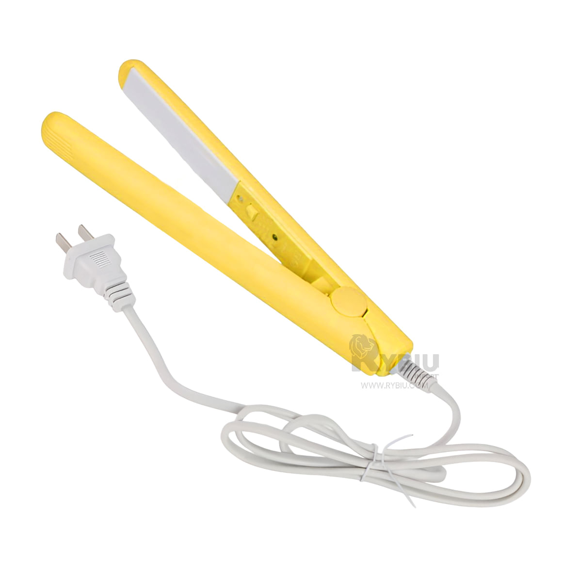 Mini Plancha Resistente para Cabello en Amarillo Y+Stickers