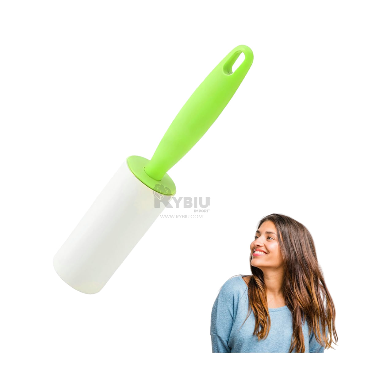 Rodillo Practico para Pelusa de Tono Verde Y+Stickers