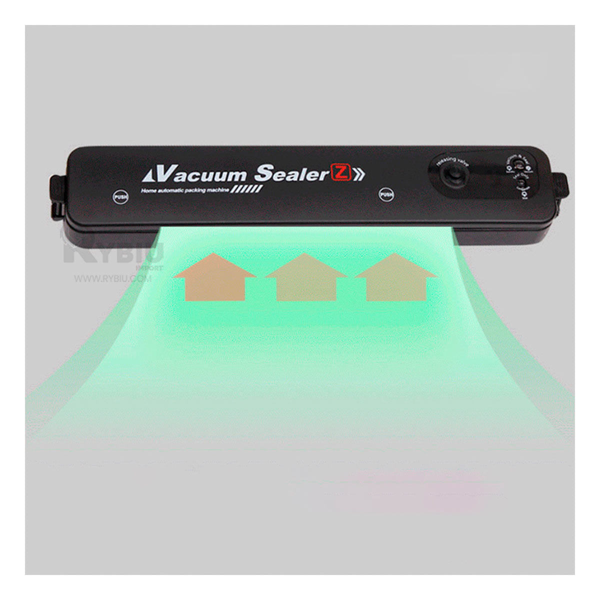 Selladora de Plastico al Vacio en Color Negro Y+Stickers