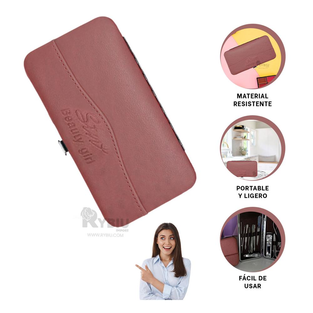 Set de 12 Piezas para Manicure Guinda Y+Regalo Agendita Set de 12 Piezas para Manicure Guinda Y+Regalo Agendita