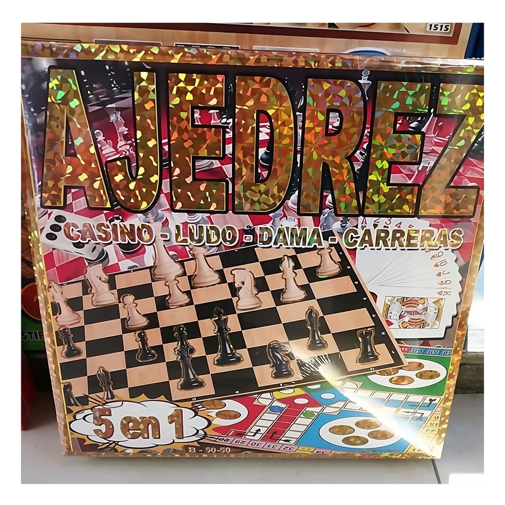 Juego de Mesa Ideal Multijuegos de 5 en 1 Y+Papel de Regalo Juego de Mesa Ideal Multijuegos de 5 en 1 Y+Papel de Regalo