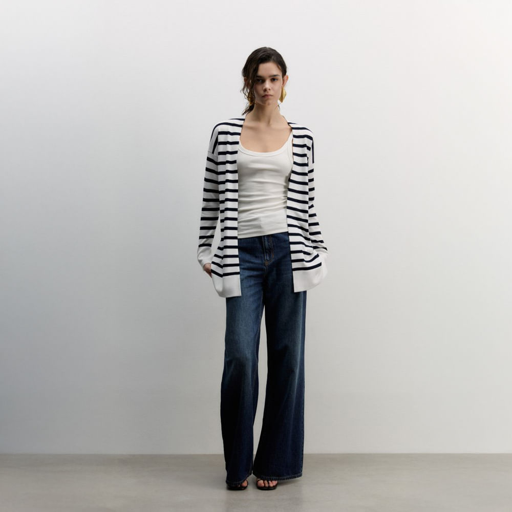 Cardigan Chaqueta Mujer Sfera Sfera Chaleco Largo Mujer Punto