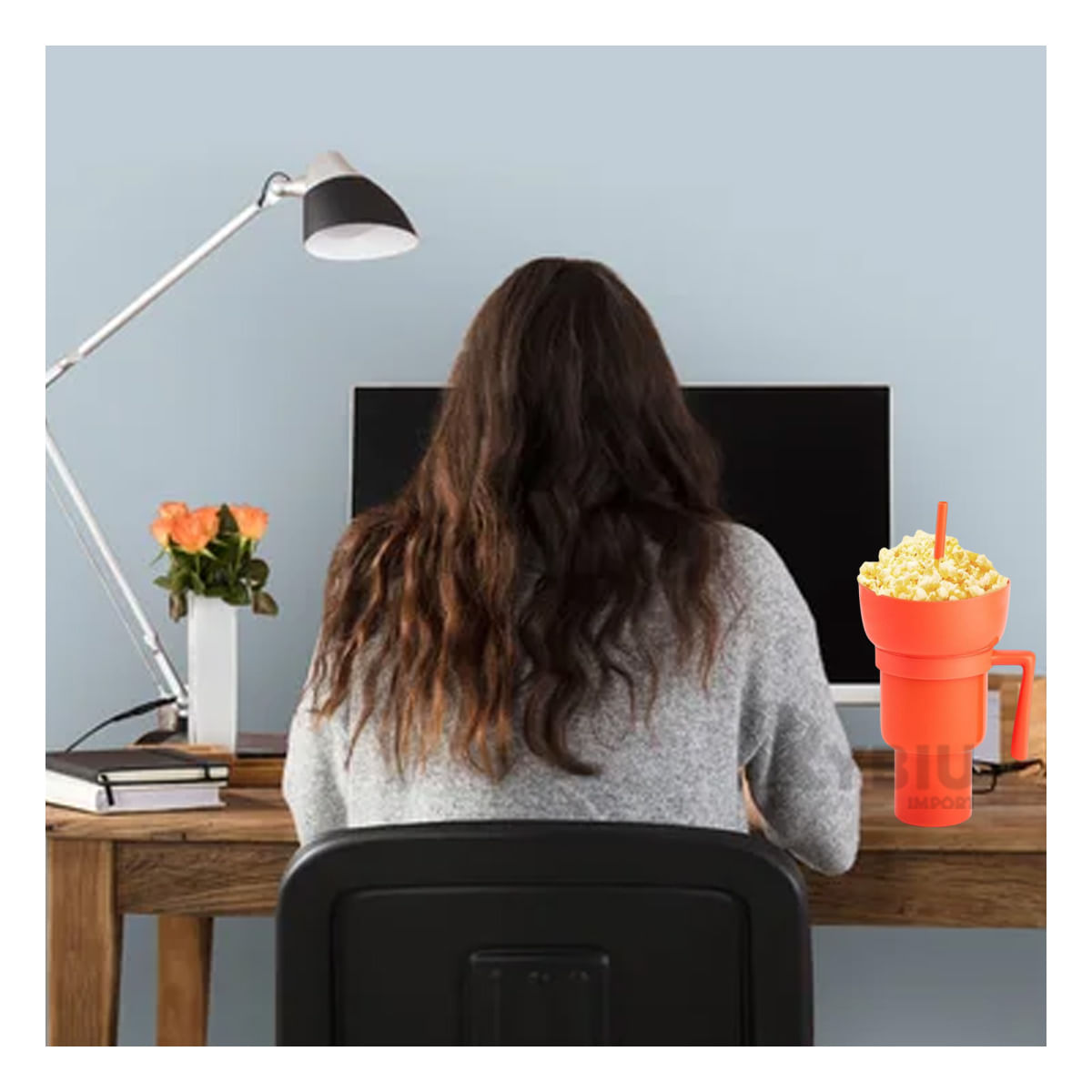 Vaso Funcional de Bebida Color Naranja Y+Agendita