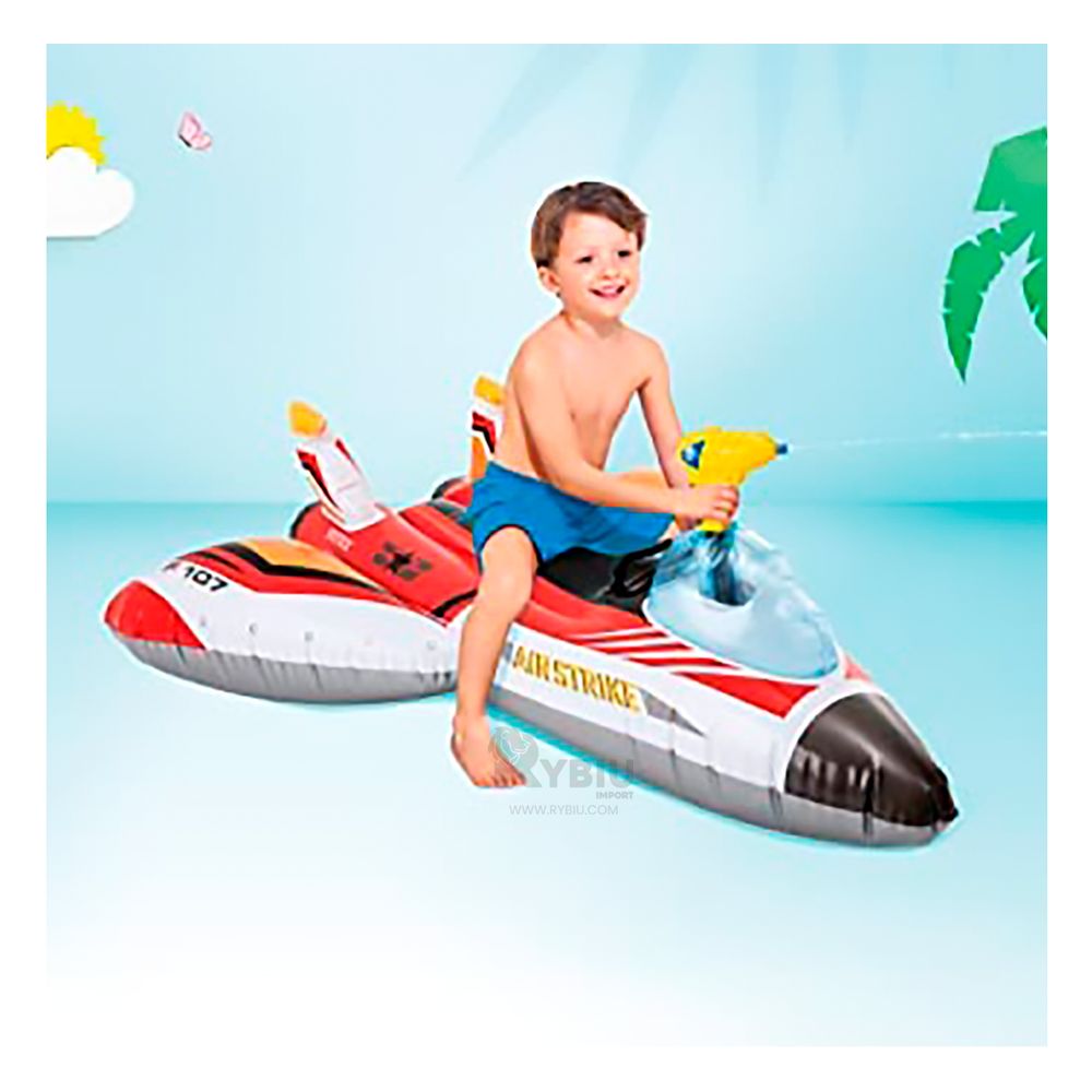 Flotador Diseño de Avion Rojo Y+Stickers Flotador Diseño de Avion Rojo Y+Stickers