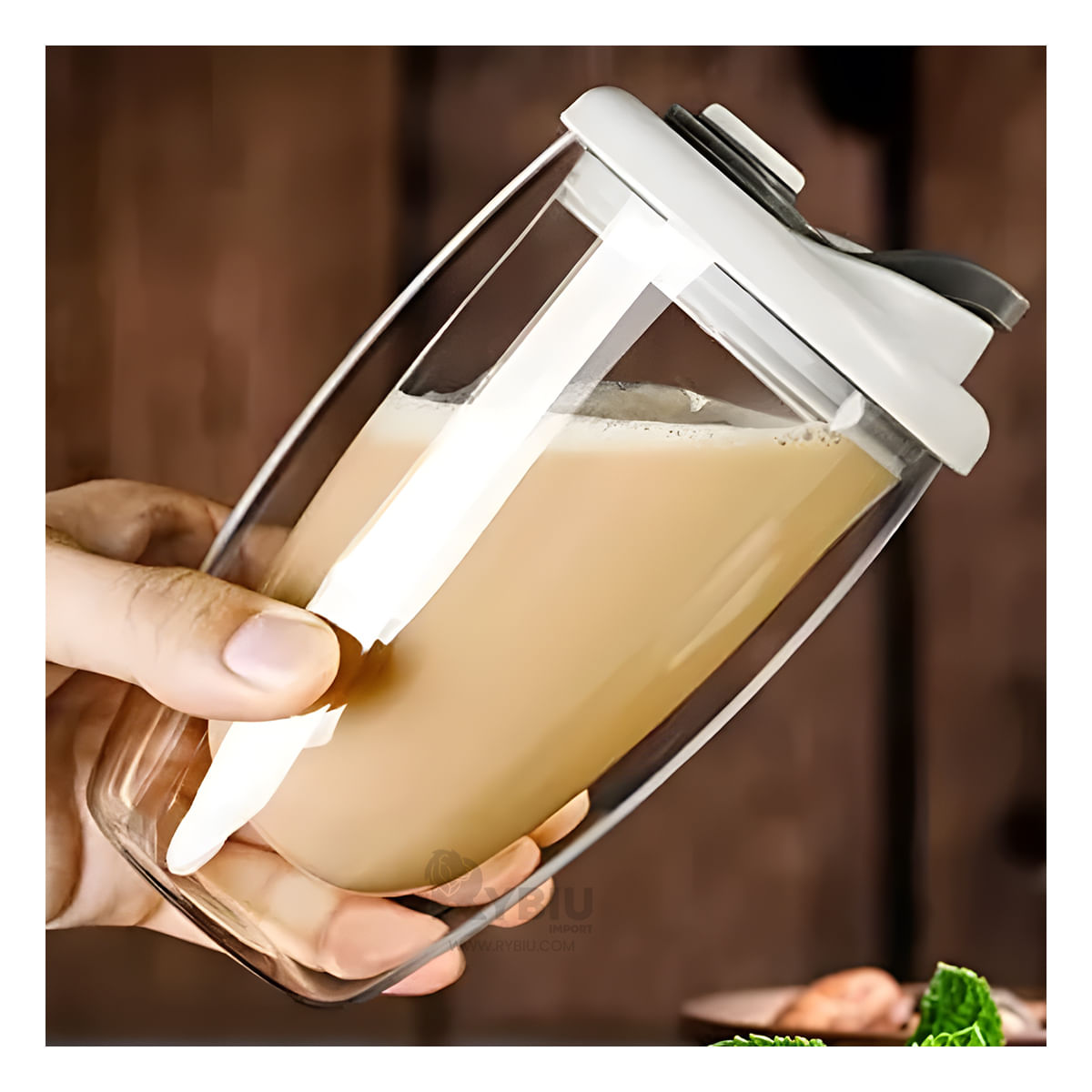 Vaso Compacto y Moderno en Tapa Plomo Y+Stickers