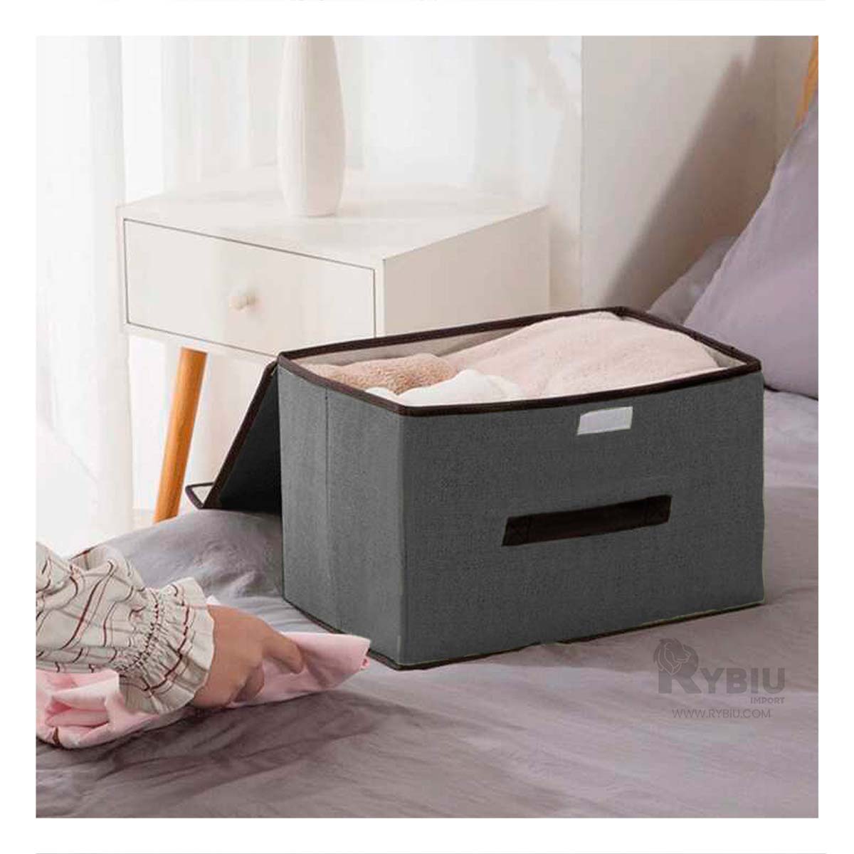 Caja Moderna Para Guardar Peluches Negro Y+Papel de Regalo