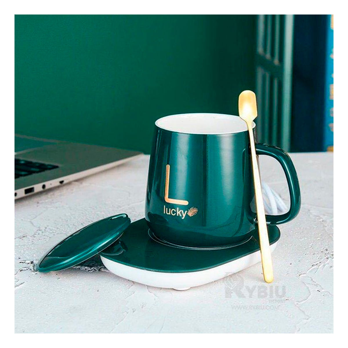 Calentador a Corriente en Color Blanco Y+Stickers