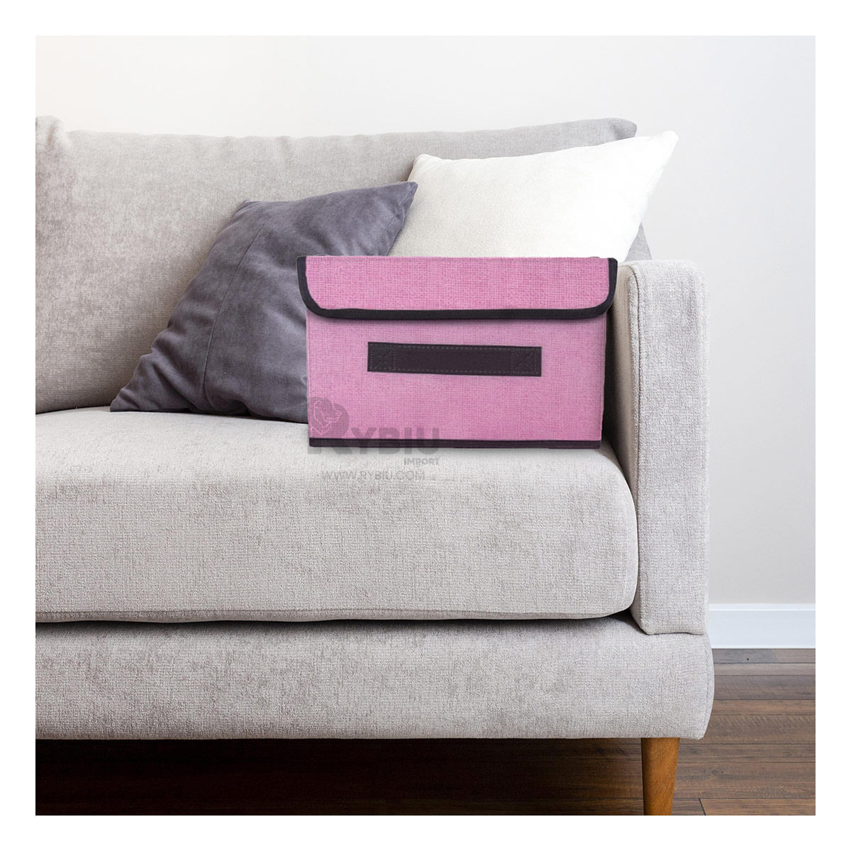 Caja Versatil y Maravillosa de Tela en Color Rosado