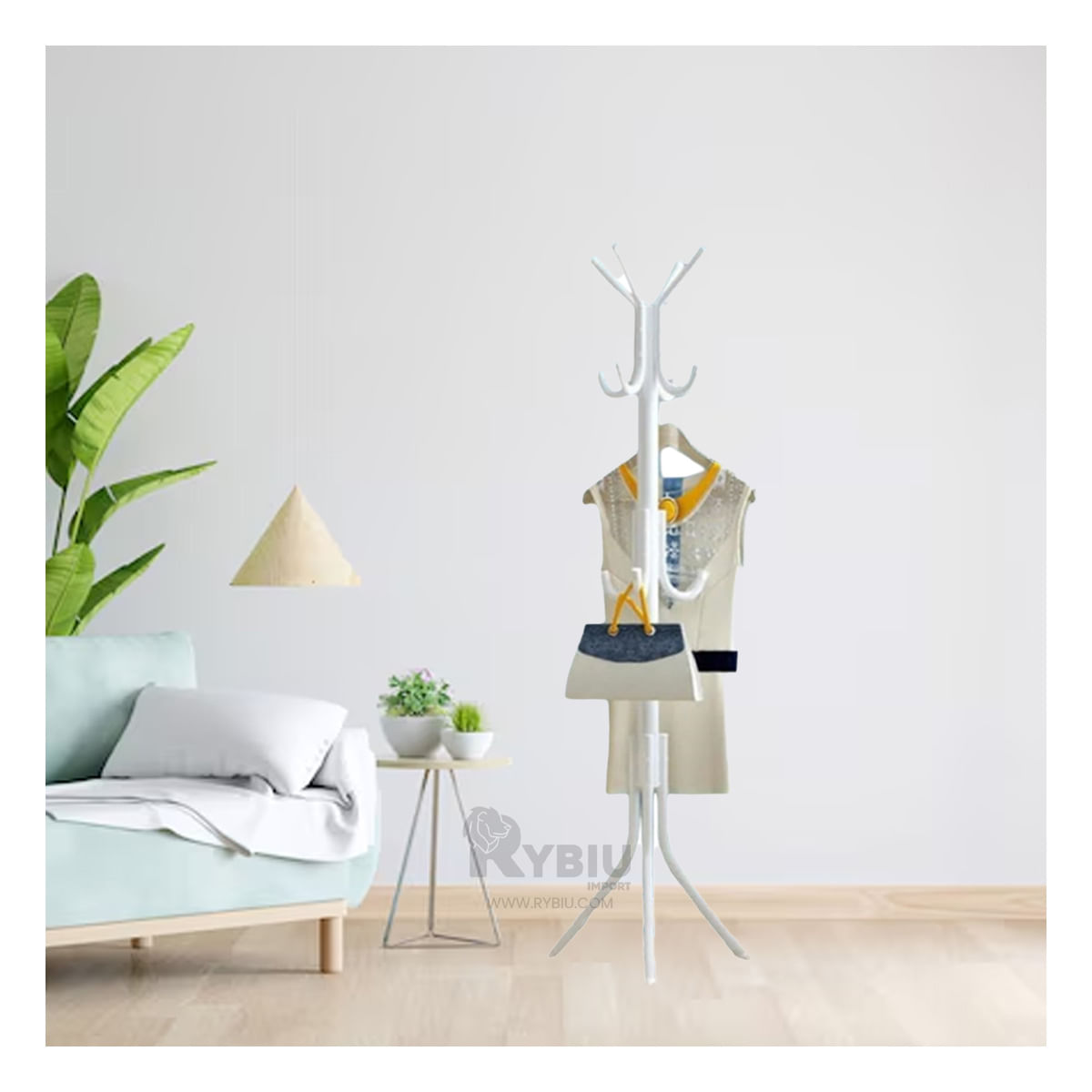 Perchera de Facil Armado de Color Blanco Y+Stickers