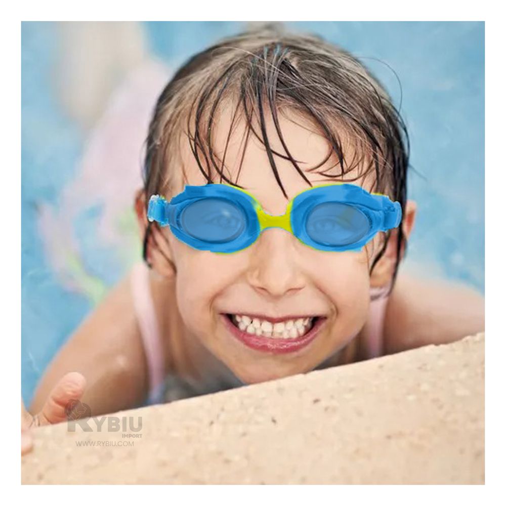 Lentes de Natacion Funcional de Color Celeste Amarillo Lentes de Natacion Funcional de Color Celeste Amarillo