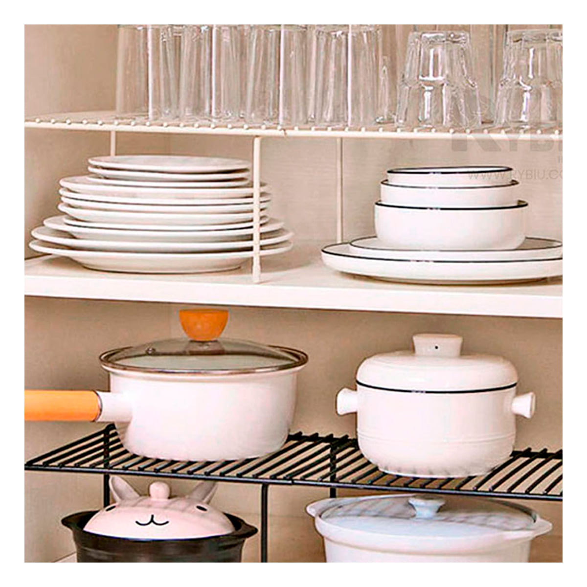 Divisor Ergonomico en Color Negro Y+Post-it adhesivos