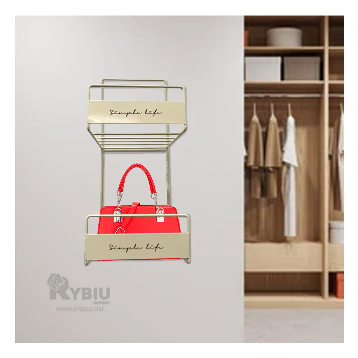 Organizador Facil de Instalar de Carteras Blanco Y+Stickers