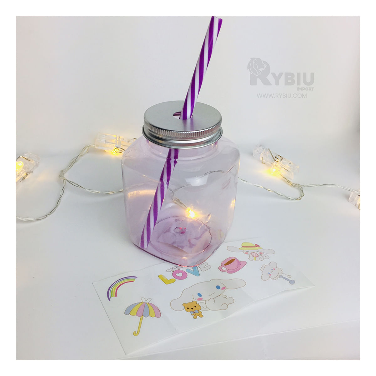 Tomatodo de Aventura con Caña Morado Y+Stickers