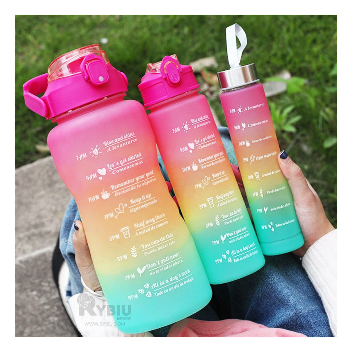 Set Tres Tomatodos para Viajar en Fucsia Y+Papel de Regalo