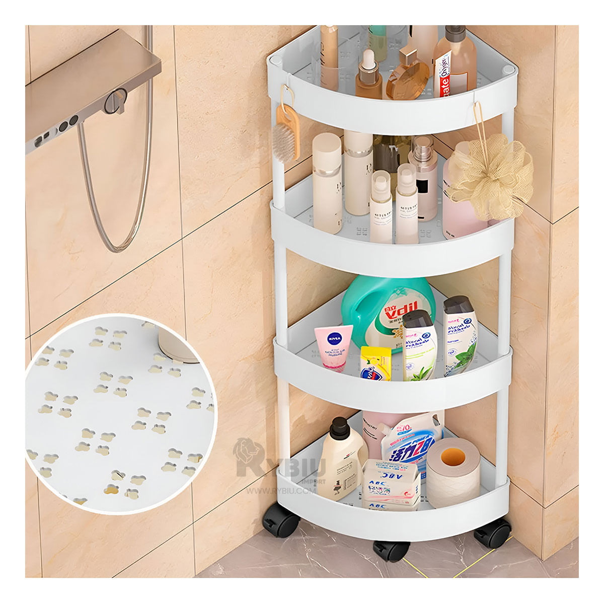 Estante Portatil para Espacios Estrechos Blanco Y+Agendita