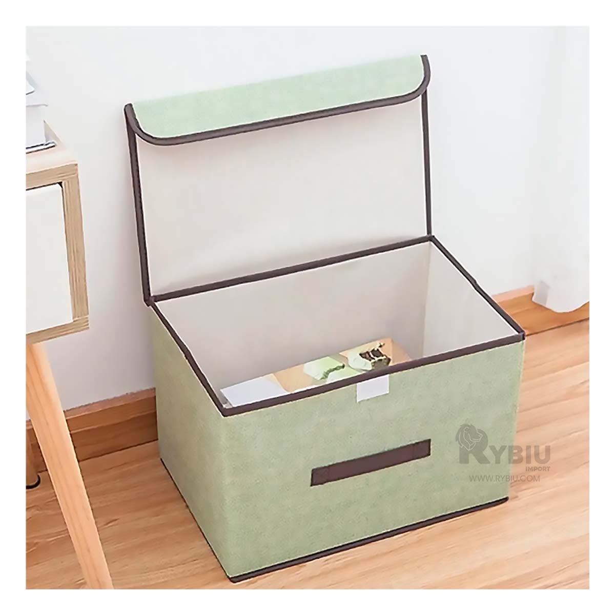 Caja Practica e Innovadora en Color Verde Y+Papel de Regalo
