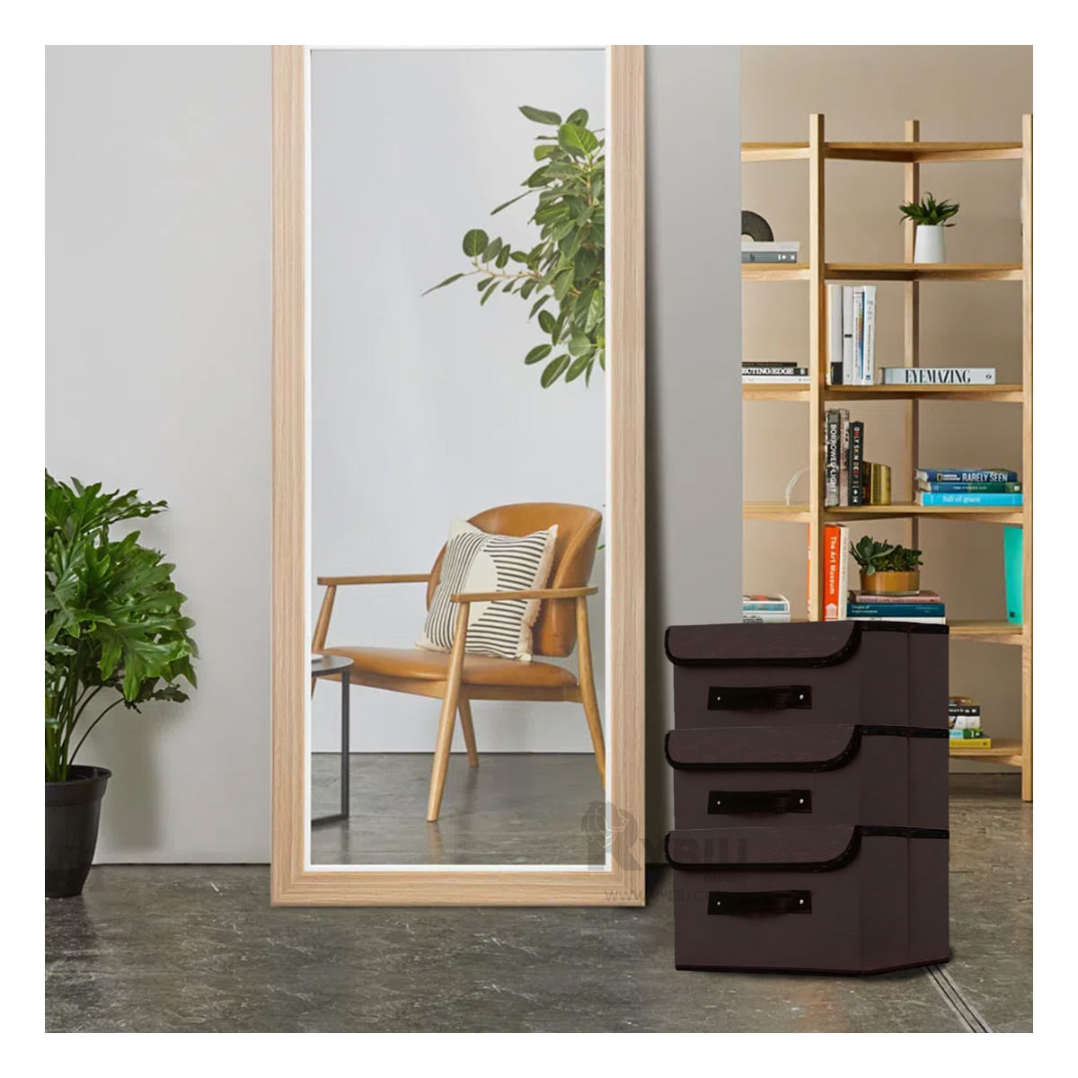 Caja Organizadora Multiuso Versatil de Tela en Tono Negro