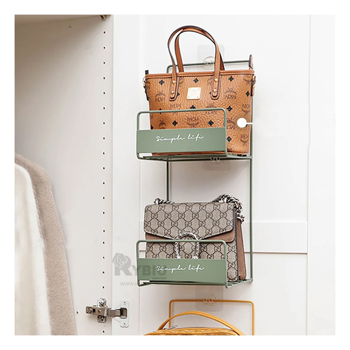 Organizador Colgante de Bolsos de Mano Verde Y+Agendita