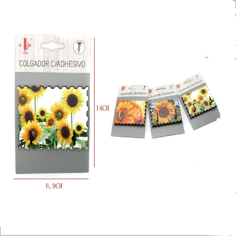 Set de 3 Gancho con Adhesivo Diseños Variados
