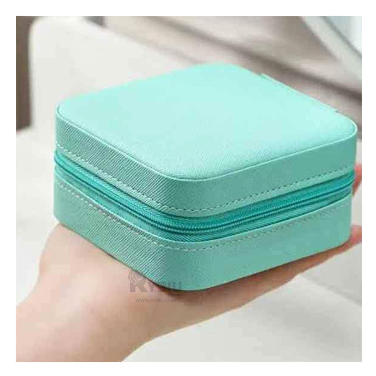 Mini Joyero Portatil Ligero en Color Verde