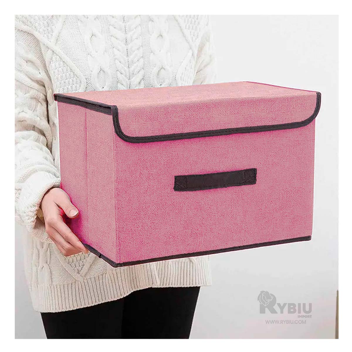 Caja Multiusos y Versatil en Color Rosado Y+Stickers