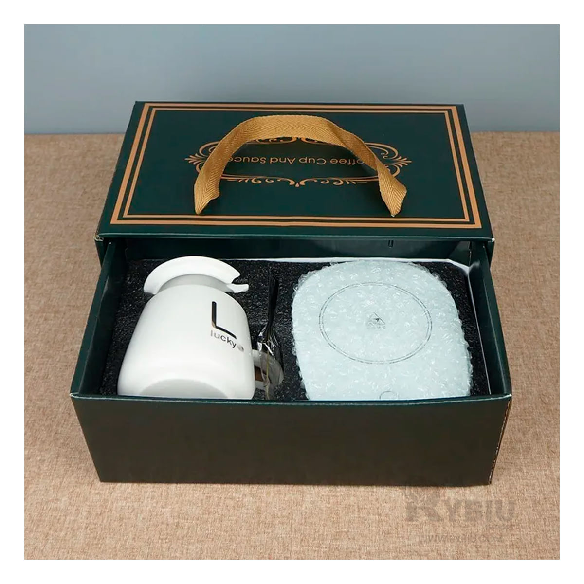 Calentador con Taza de Ceramica Termica en Color Blanco