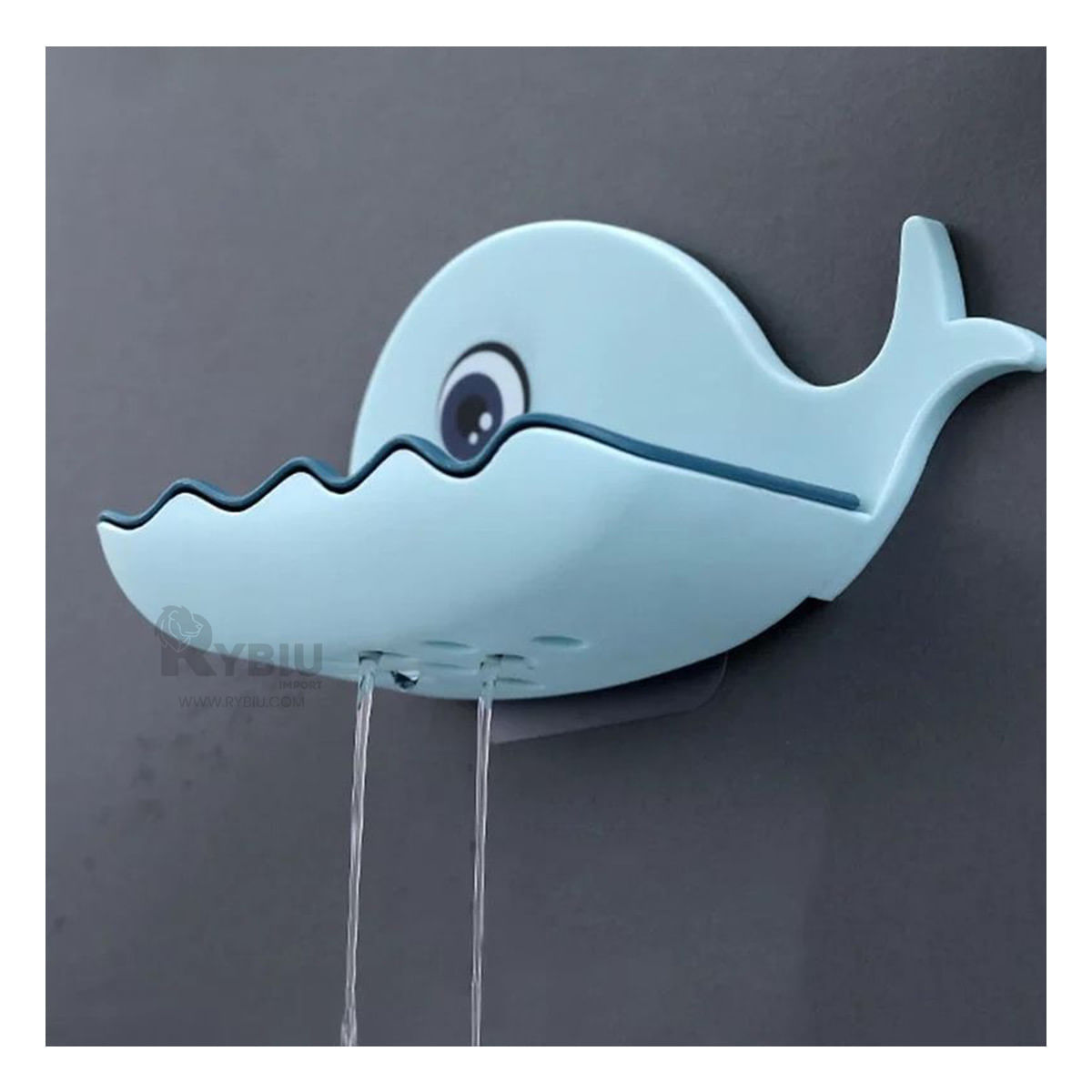 Jabonera Ergonomica y Util de Celeste Y+Papel de Regalo