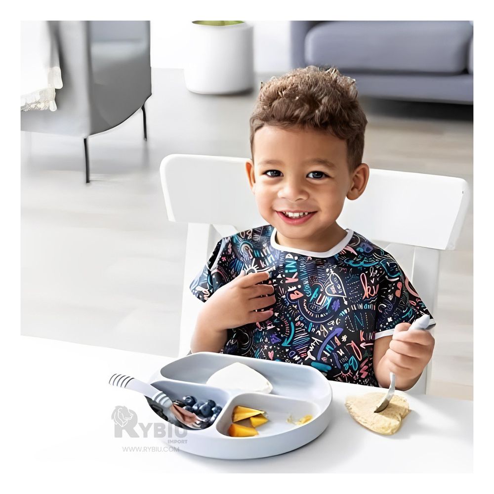 Plato Infantil con Divisiones en Plomo Y+Papel de Regalo Plato Infantil con Divisiones en Plomo Y+Papel de Regalo