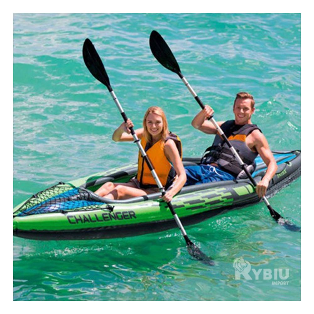 Bote Inflable Challenger con 2 Remos e Inflador Color Verde Bote Inflable Challenger con 2 Remos e Inflador Color Verde