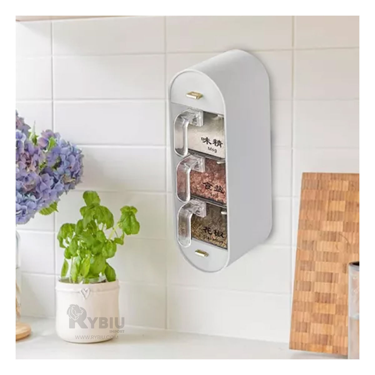 Organizador de Especias en Tono Blanco Y+Papel de Regalo