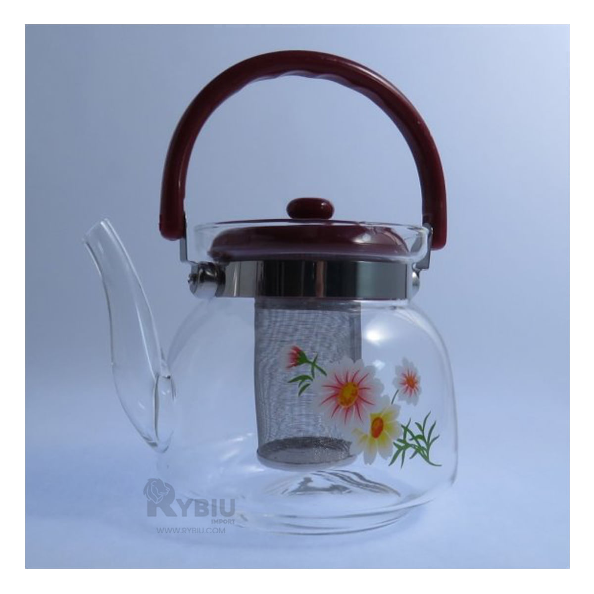 Jarra Forma Tetera con Filtro Transparente Y+Papel de Regalo