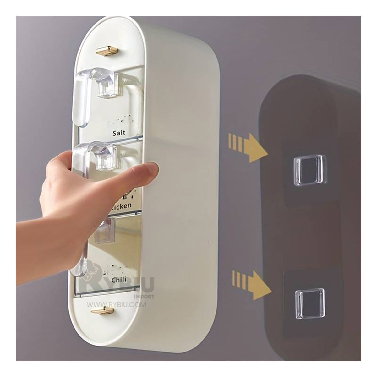 Organizador Empotrable en Blanco Y+Stickers