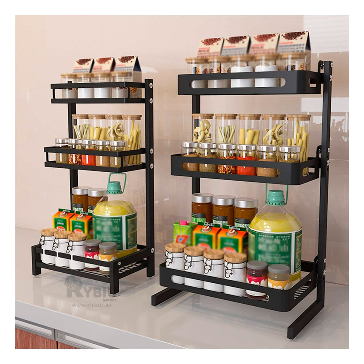 Organizador Multiusos de Color Negro Y+Stickers