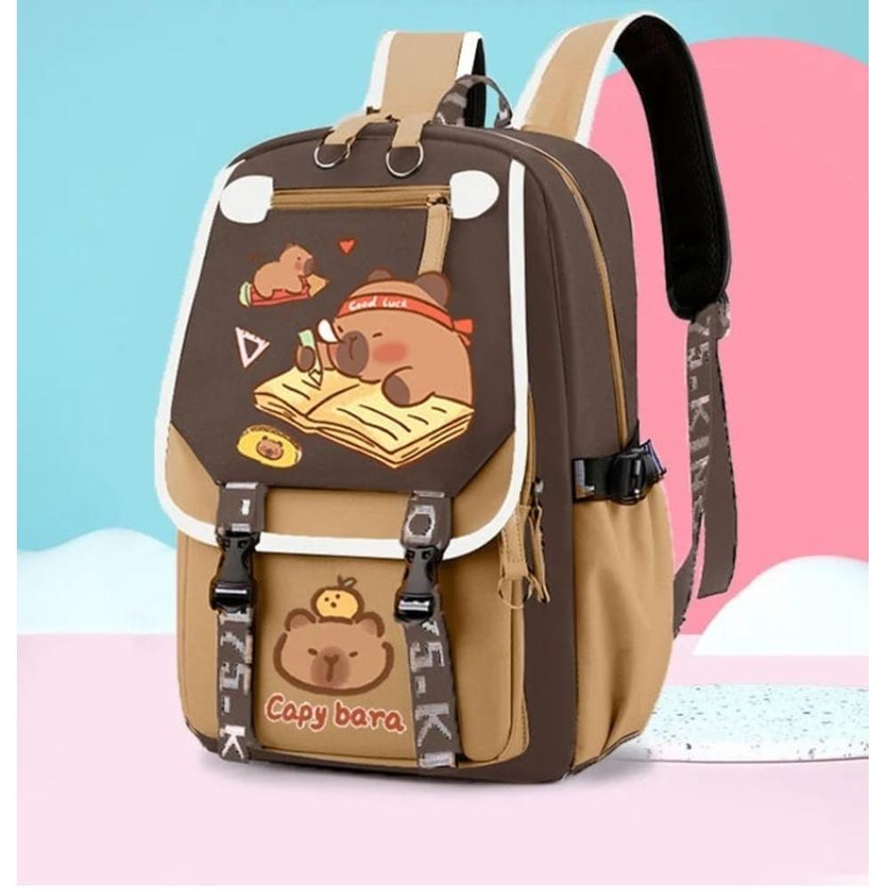 Mochila Escolar Genérica Capibara con Llavero y Pinnes| Oechsle.pe ...