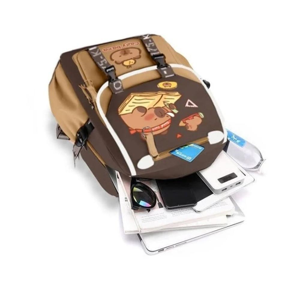 Mochila Escolar Genérica Capibara con Llavero y Pinnes| Oechsle.pe ...