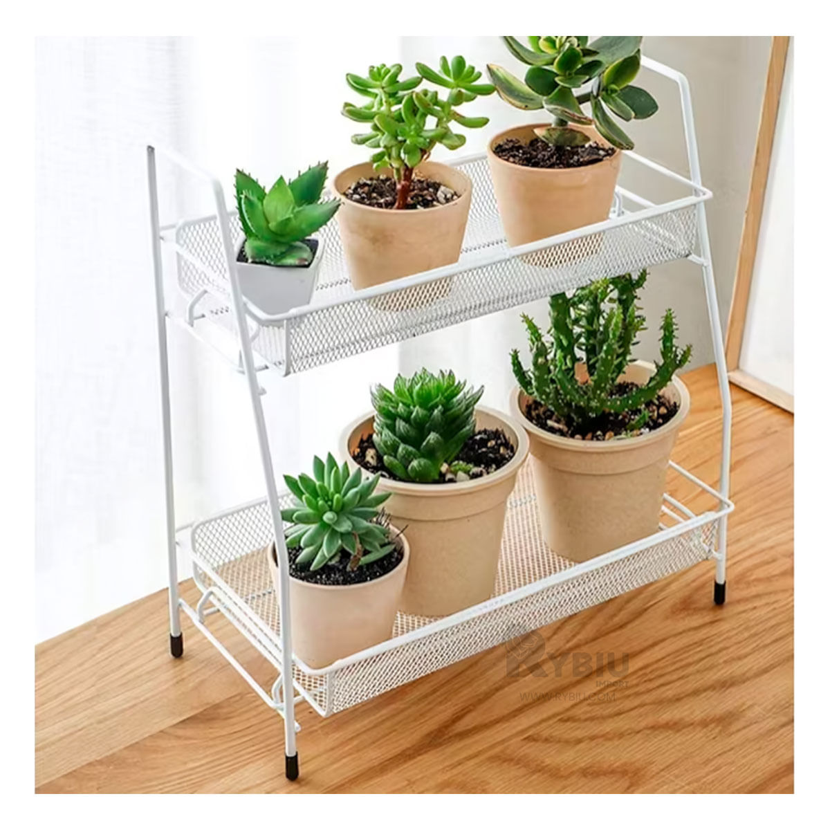 Estante Minimalista de 2 Niveles Blanco Y+Papel de Regalo