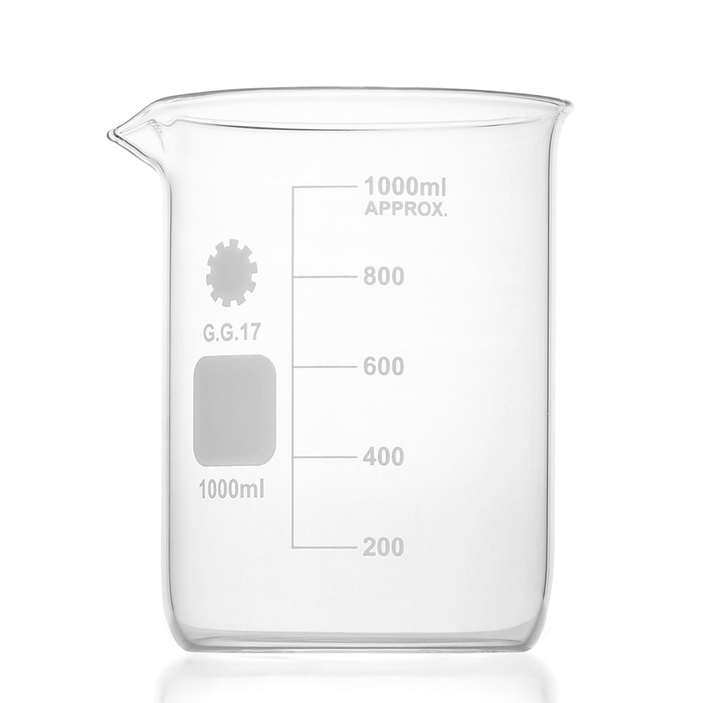 Vaso Precipitado Beaker de Vidrio de 1000 ML Vaso Precipitado Beaker de Vidrio de 1000 ML