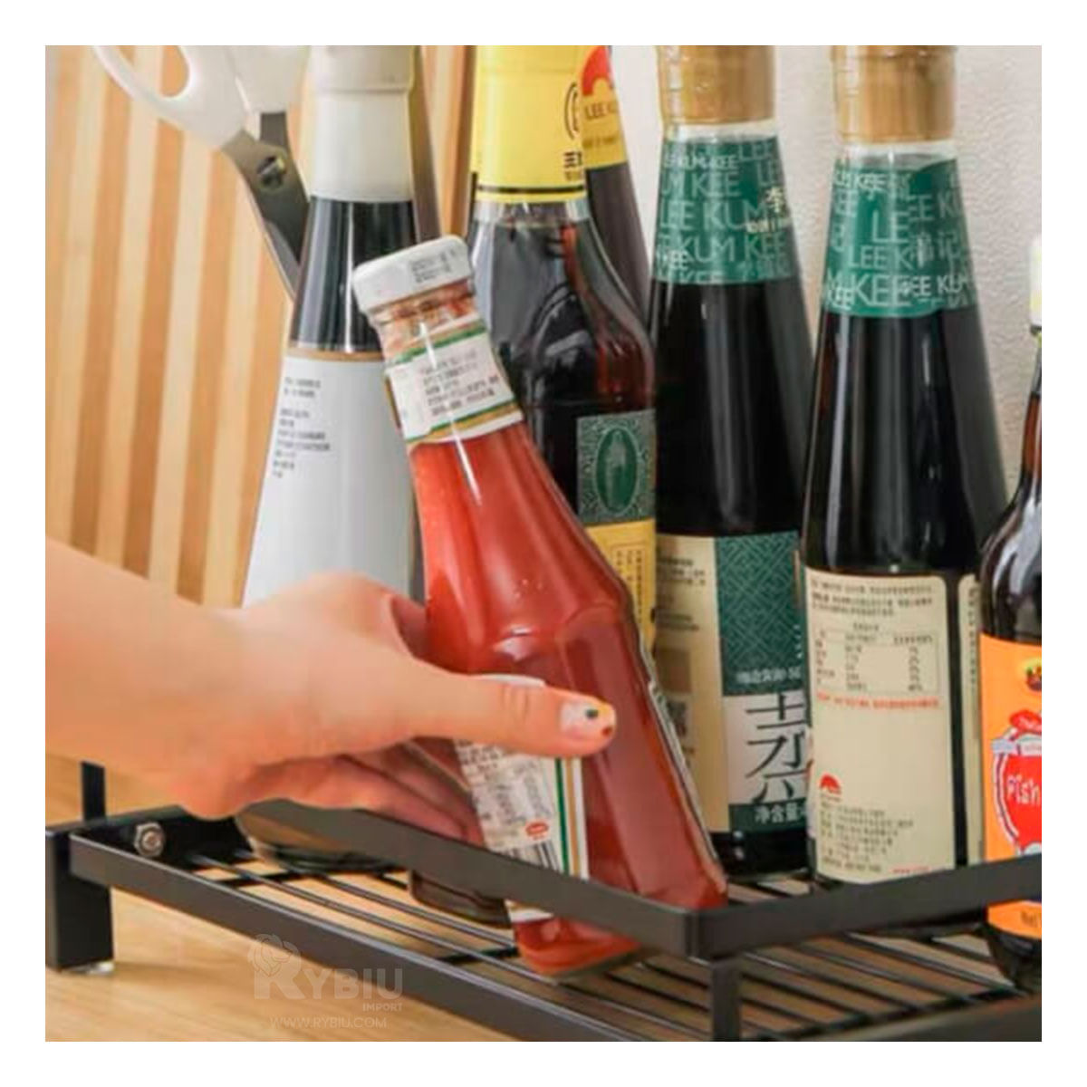 Organizador Multiusos de Color Negro Y+Stickers