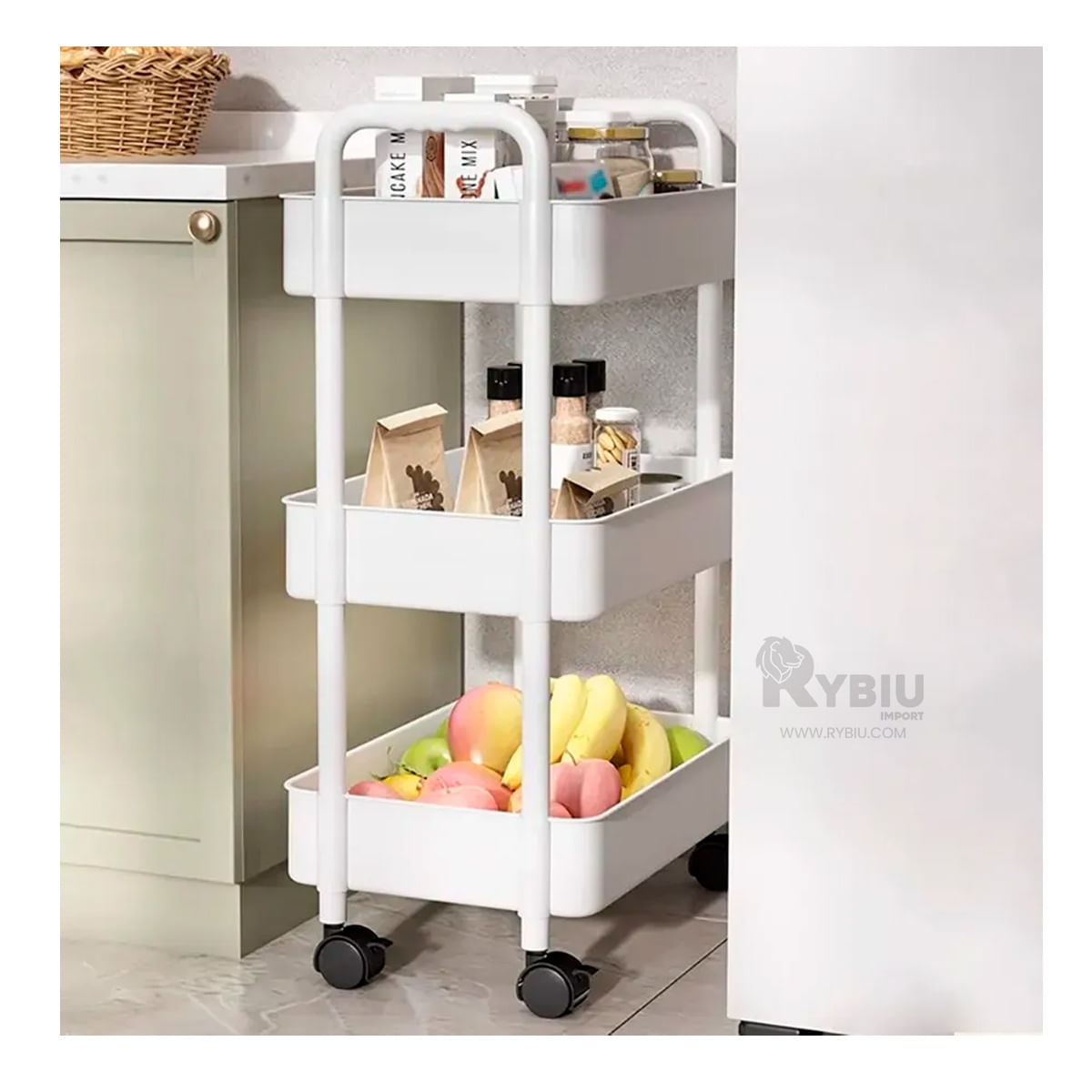 Estante Multiusos Resistente de Color Blanco Y+Agendita