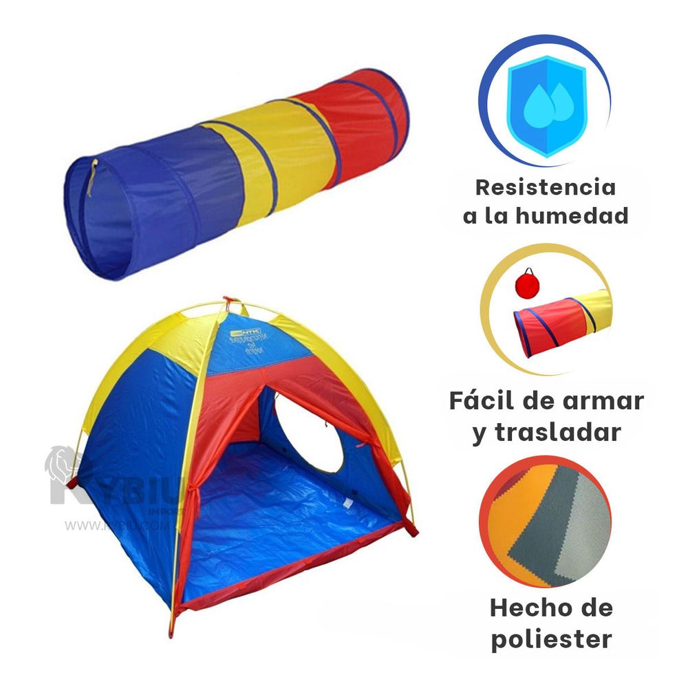 Túnel De Juegos Knorrtoys 55122, Multicolor, Resistente Al Agua, Fácil De Montar Para Interior Y Exterior
