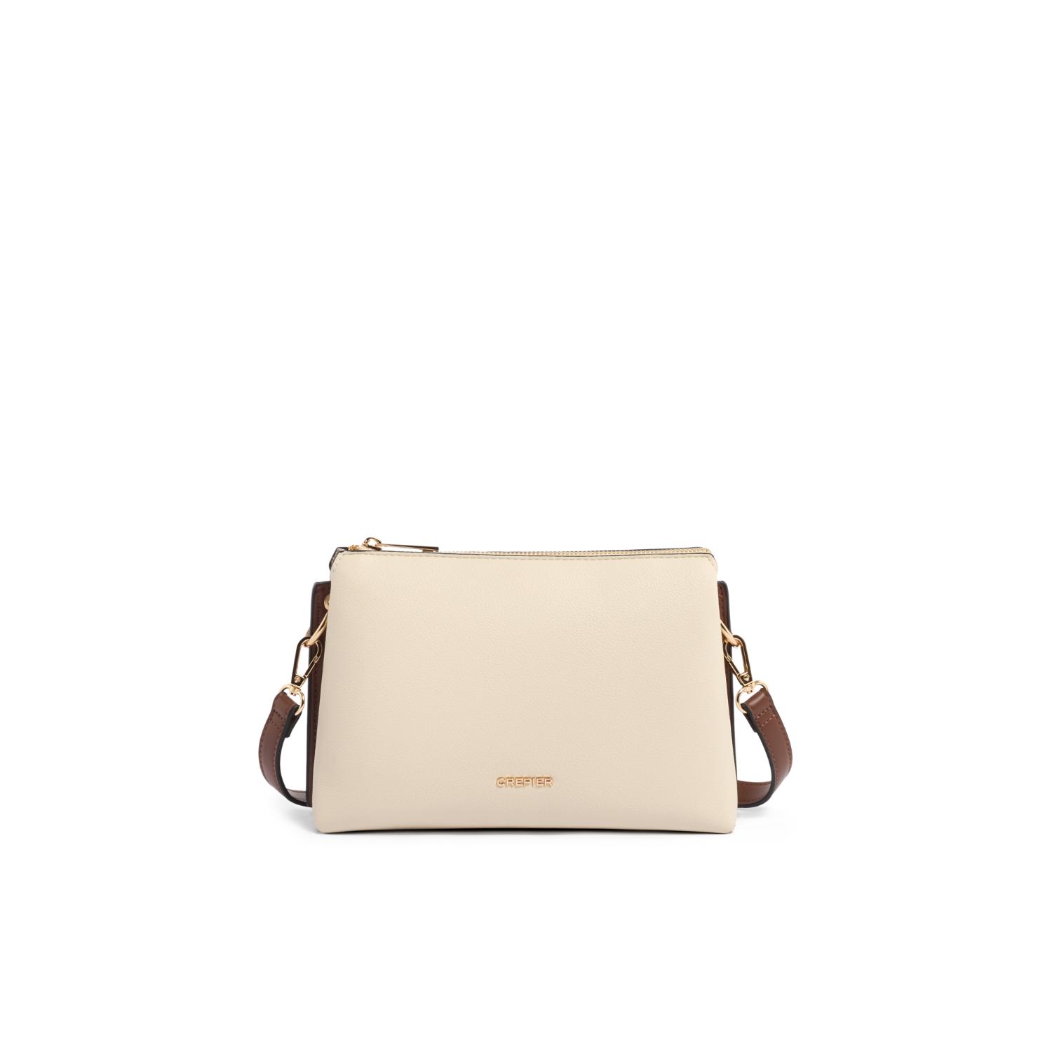 Bolso Crepier Crossbody Aline Chico Hueso