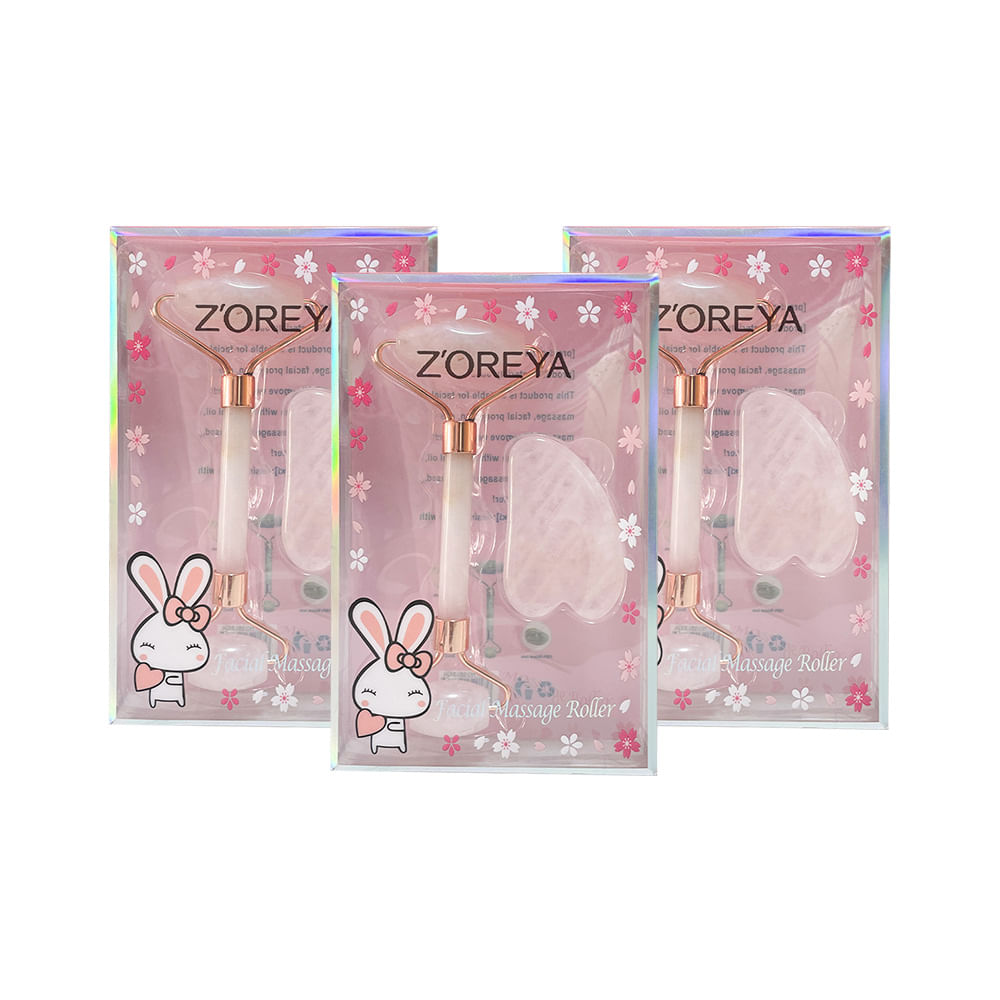 Rodillo Facial y Gua-sha Z’oreya 3 Unidades