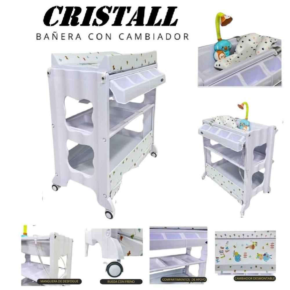 Bañera Con Cambiador Cristall Con Regadera-Blanco