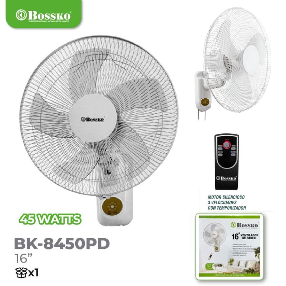Nuevo Ventilador de Pared 16 Bossko BK-8450PD -B