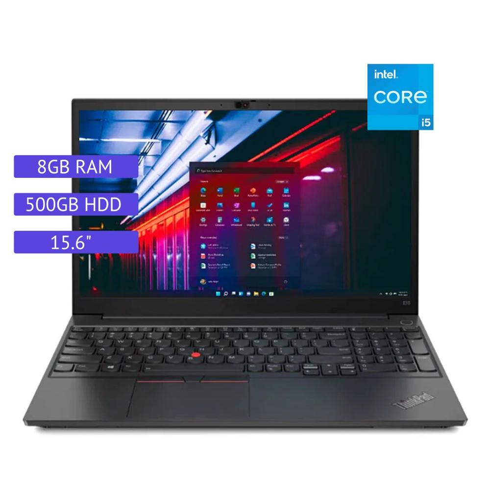 Laptop Semi Nueva Lenovo ThinkPad E15 - Core i5 11ª Gen - 8GB RAM - 500GB HDD - 15.6""