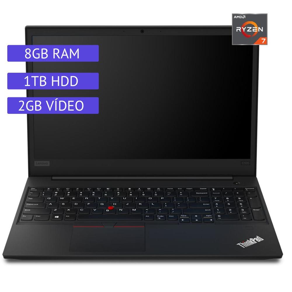 Laptop Semi Nueva Lenovo ThinkPad E595 - AMD Ryzen 7 3ª Gen - 8GB RAM - 1TB HDD